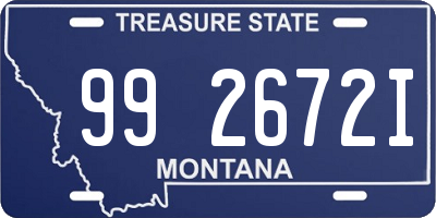 MT license plate 992672I