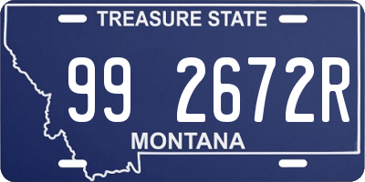 MT license plate 992672R