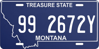 MT license plate 992672Y