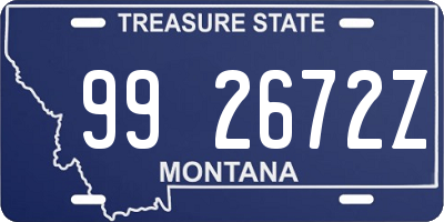 MT license plate 992672Z