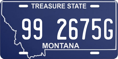 MT license plate 992675G