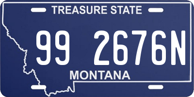 MT license plate 992676N