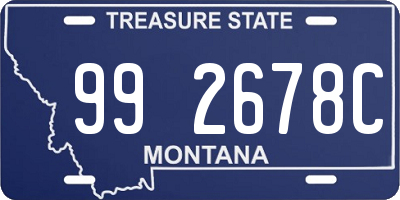 MT license plate 992678C