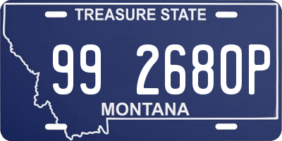 MT license plate 992680P