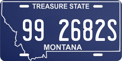 MT license plate 992682S