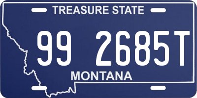 MT license plate 992685T
