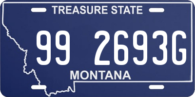 MT license plate 992693G