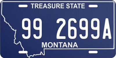 MT license plate 992699A