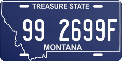 MT license plate 992699F