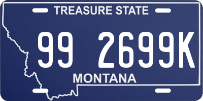 MT license plate 992699K