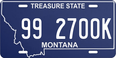 MT license plate 992700K