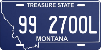 MT license plate 992700L