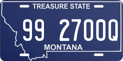 MT license plate 992700Q