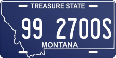 MT license plate 992700S