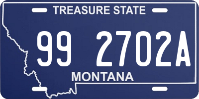 MT license plate 992702A