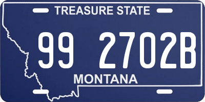 MT license plate 992702B