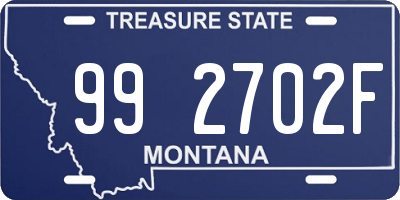 MT license plate 992702F