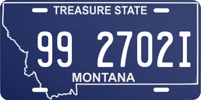 MT license plate 992702I