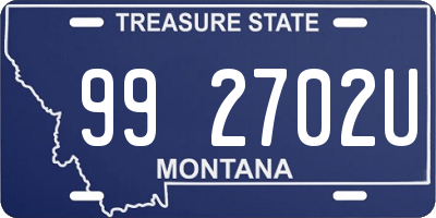 MT license plate 992702U