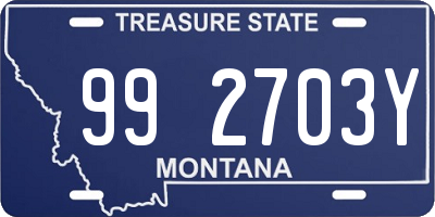 MT license plate 992703Y