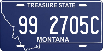 MT license plate 992705C