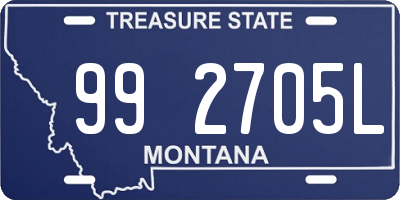 MT license plate 992705L