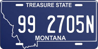 MT license plate 992705N