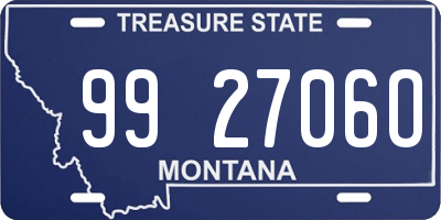 MT license plate 992706O