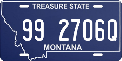 MT license plate 992706Q