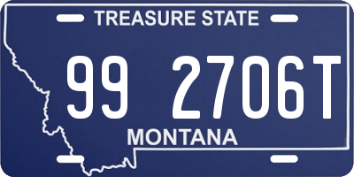 MT license plate 992706T