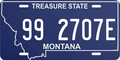 MT license plate 992707E