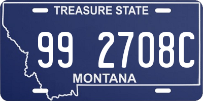 MT license plate 992708C