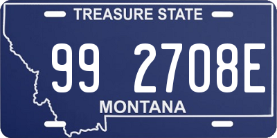 MT license plate 992708E