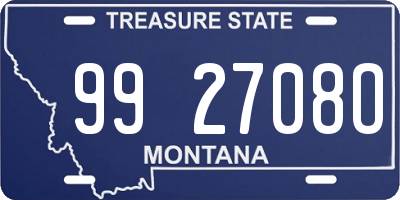 MT license plate 992708O