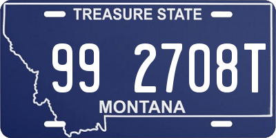 MT license plate 992708T