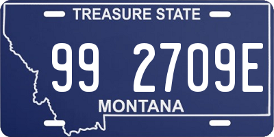 MT license plate 992709E