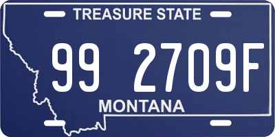 MT license plate 992709F