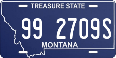 MT license plate 992709S