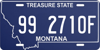 MT license plate 992710F