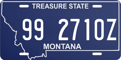 MT license plate 992710Z