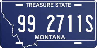 MT license plate 992711S