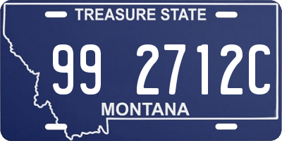 MT license plate 992712C