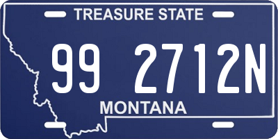 MT license plate 992712N