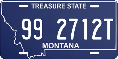 MT license plate 992712T