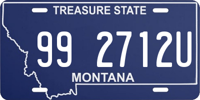 MT license plate 992712U