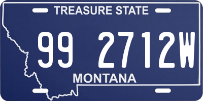 MT license plate 992712W