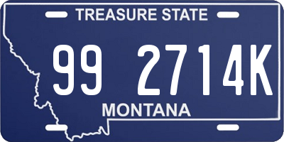 MT license plate 992714K