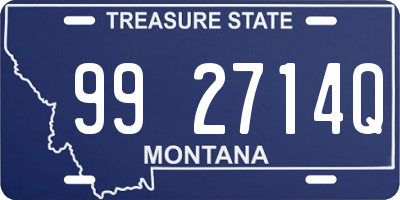 MT license plate 992714Q