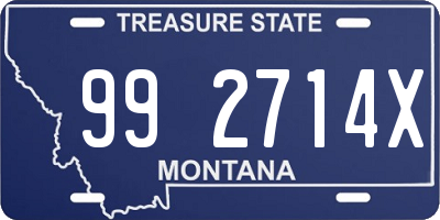 MT license plate 992714X