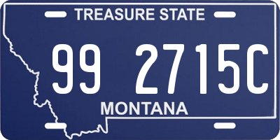 MT license plate 992715C